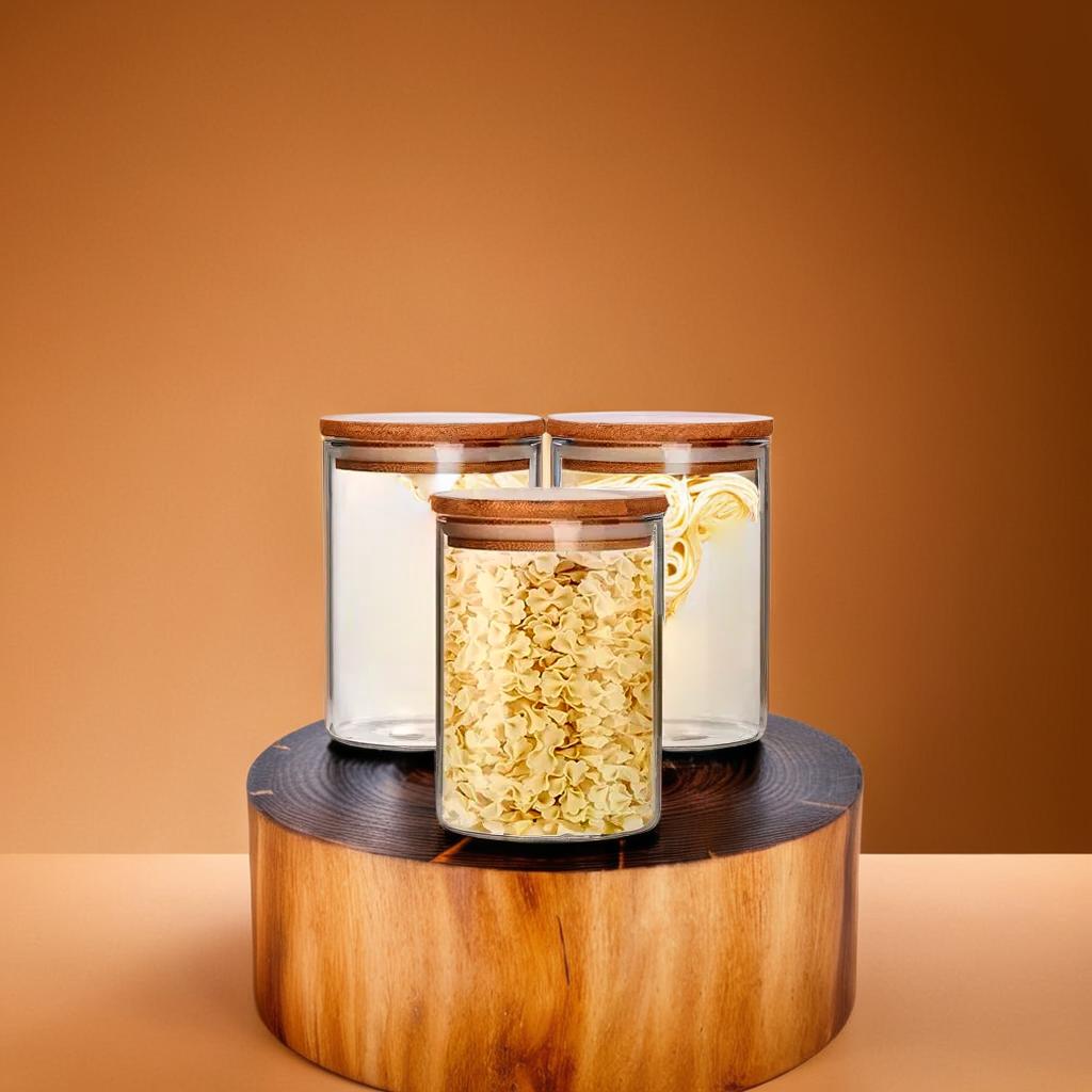 Acacia'Nest Glass Canister Set