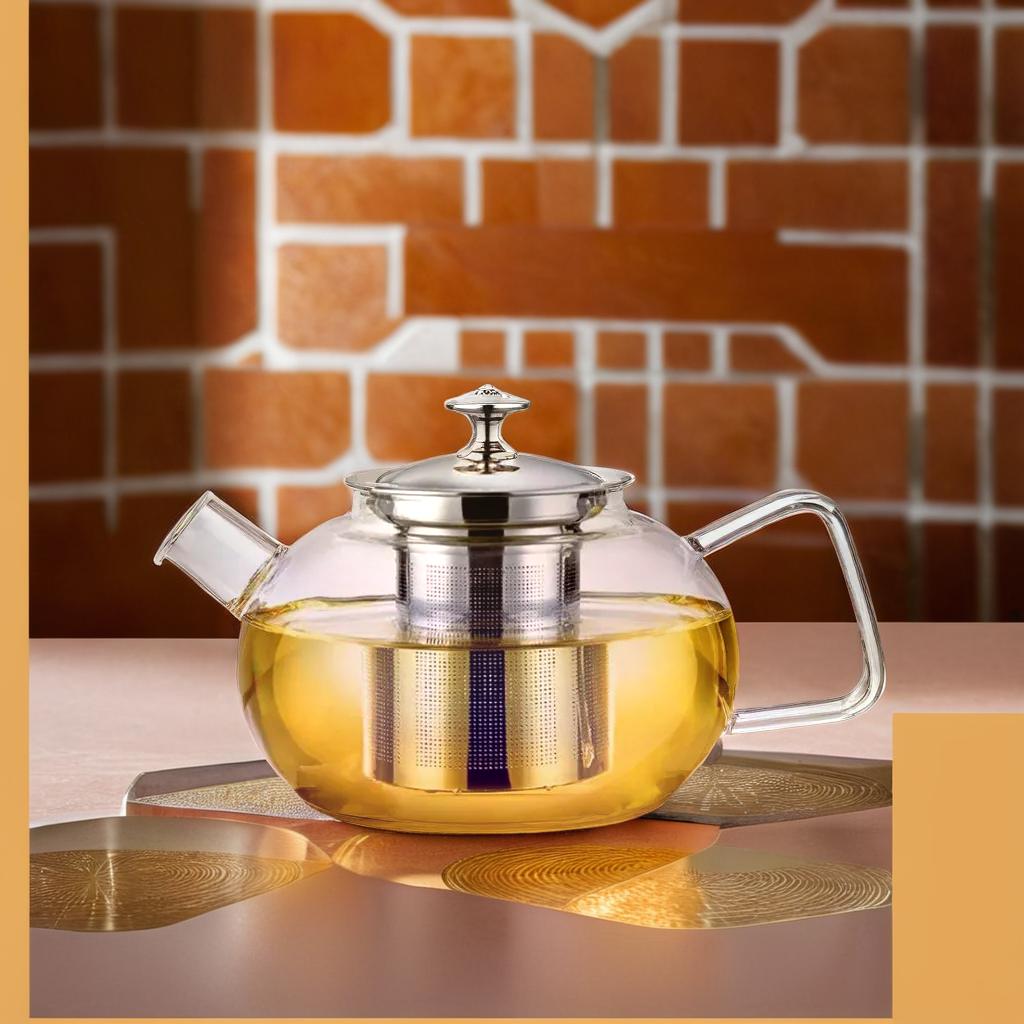 LumiLeaf Glass Teapot Set